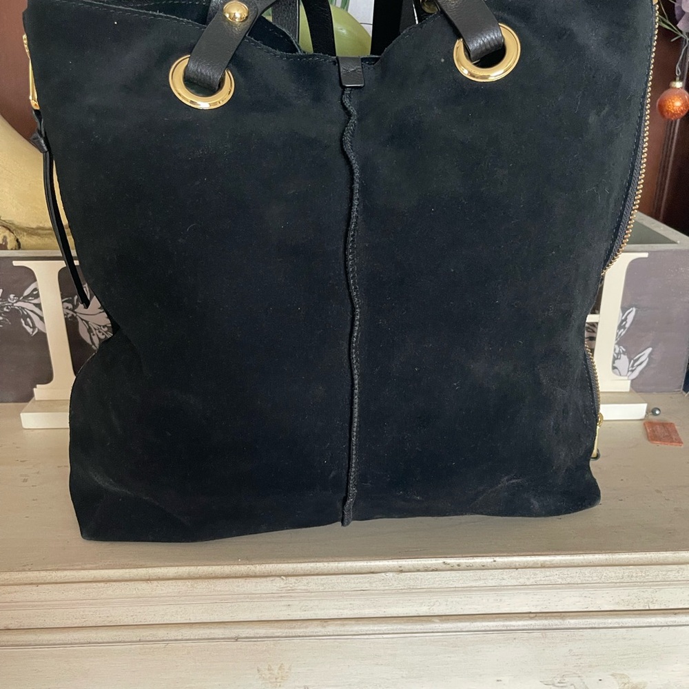 UGG Seldon Black Suede Tote - Picture 2 of 10